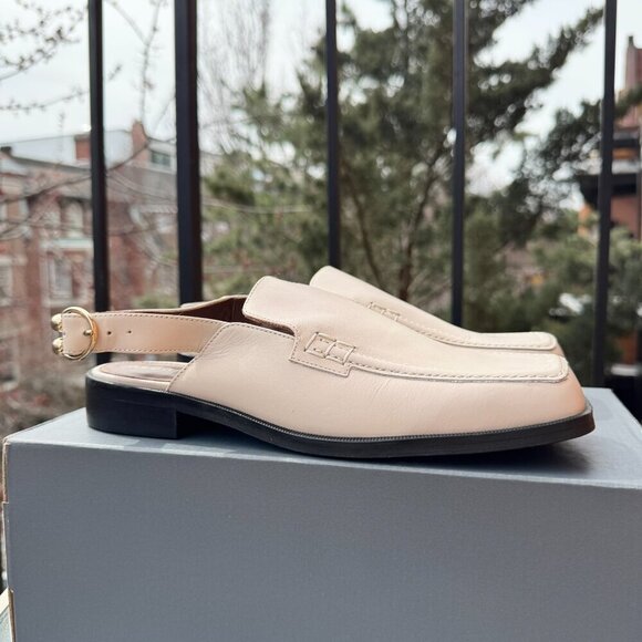 New ALOHAS Abe Slingback Leather Loafer Sandals Shoes Flats Cream Gold 8.5 / 39 - Picture 14 of 16